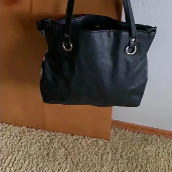 Candies Black and Silver Strip ladies Tote - Picture 3 of 4